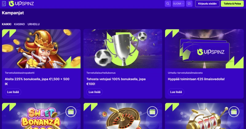 UpSpinz Bonuses
