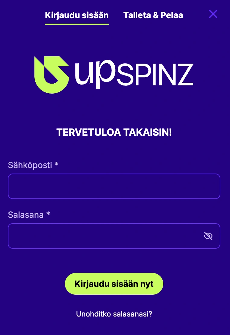 UpSpinz Login